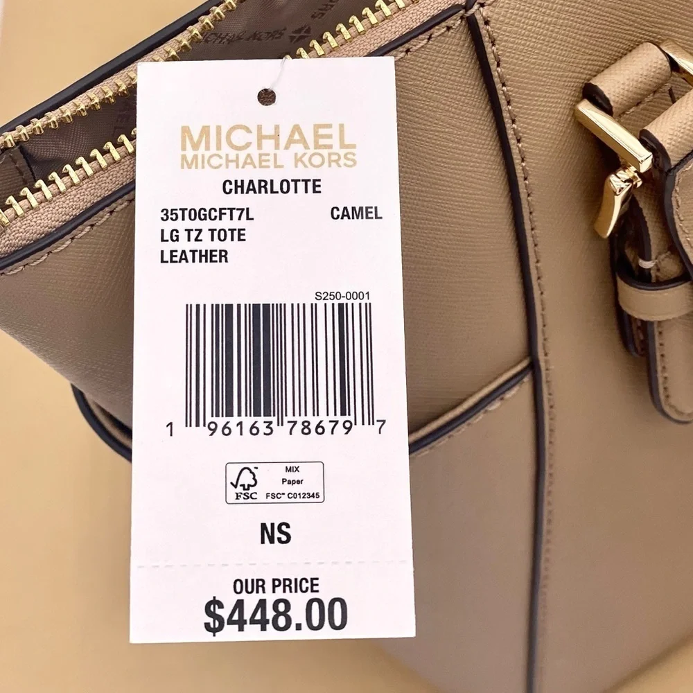 MICHAEL KORS CHARLOTTE TOP ZIP TOTE AND WALLET SET